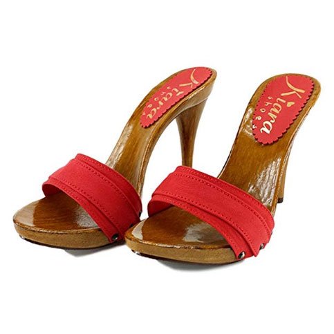 zoccoli rossi tacco 12 kiara shoes