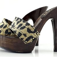 zoccolo leopardato tacco 13 kiara shoes