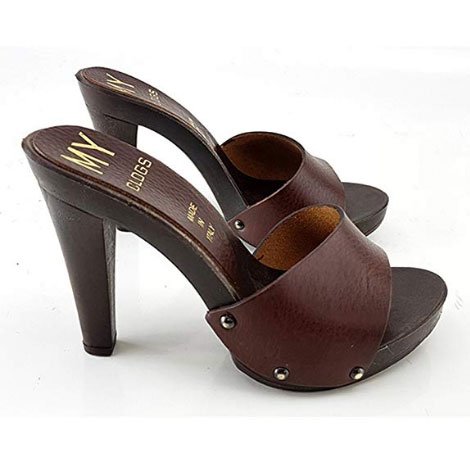 11cm heels brown mules kiara shoes