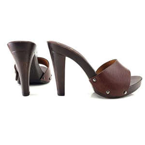 11cm heels brown mules kiara shoes 2