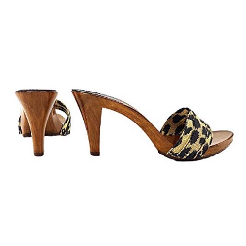 kiara shoes mules leopard heel high 9cm b