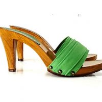 Kiara shoes Green mules 9 cm high heels