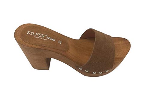 Sandali di legno tacco 10