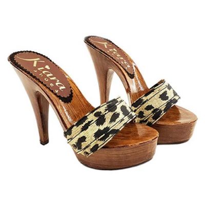 zoccoli leopardati tacco 13 kiara shoes