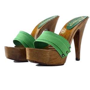 zoccoli verdi tacco 13 kiara shoes