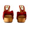 Zoccoli Da Donna Con Doppia Fascia Amaranto Tacco 9 Cm - K6101 AMARANTA - Italia - 8