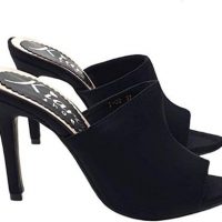 Kiara Shoes black sabot 11cm high heel