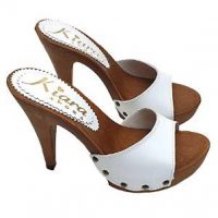 wooden clog 10cm high heel