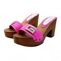 wooden clog 10cm high heel