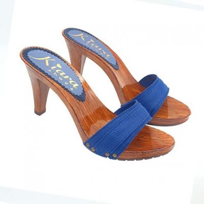 zoccoli blu tacco 9 kiara shoes