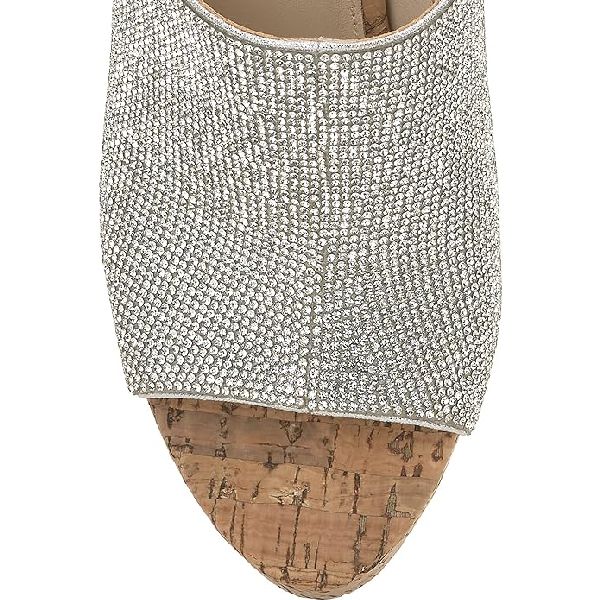 Jessica Simpson Cammie - Sandali Bassi Con Fibbia E Hotfix, Colore Argento, Donna